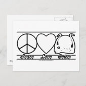 Peace Love en Octopi Briefkaart (Voorkant / Achterkant)
