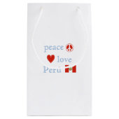 Peace Love en Peru Klein Cadeauzakje (Achterkant)