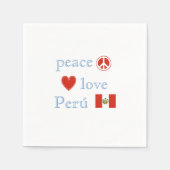 Peace Love en Peru Servetten (Voorkant)
