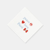 Peace Love en Peru Servetten (Hoek)