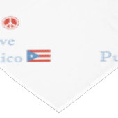 Peace Love en Puerto Rico Tafelkleed (Gekanteld)
