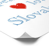Peace Love en Slowakije Poster (Hoek)