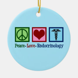 Peace Love Endocrinology Keramisch Ornament