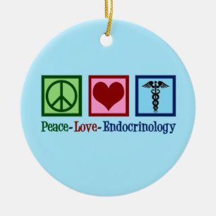 Peace Love Endocrinology Keramisch Ornament