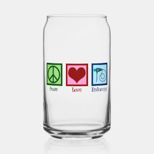Peace Love Endoscopy Blikvorm Glas