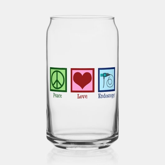 Peace Love Endoscopy Blikvorm Glas (Voorkant)