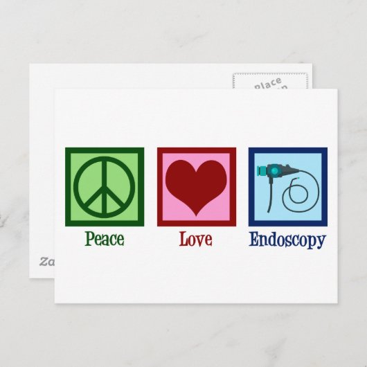 Peace Love Endoscopy Briefkaart (Voorkant / Achterkant)