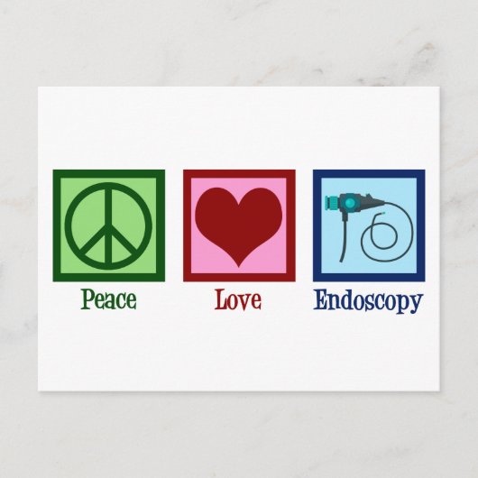 Peace Love Endoscopy Briefkaart (Voorkant)