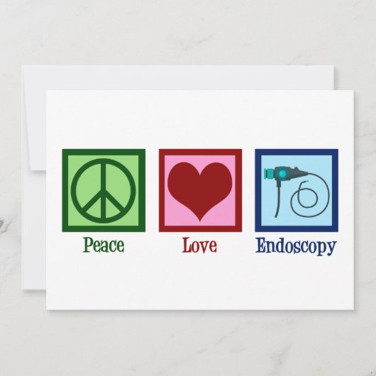 Peace Love Endoscopy-kaart (Voorkant)
