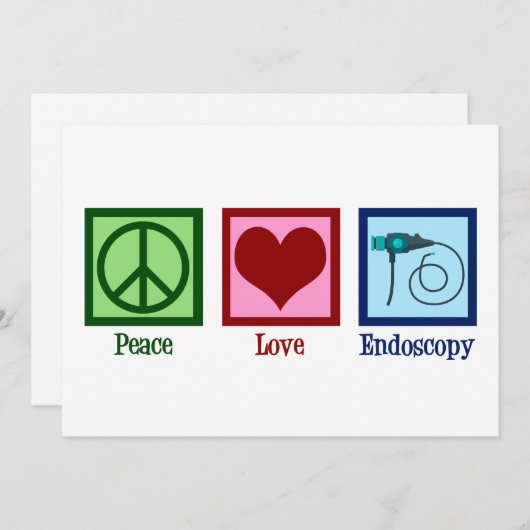 Peace Love Endoscopy-kaart (Voorkant / Achterkant)