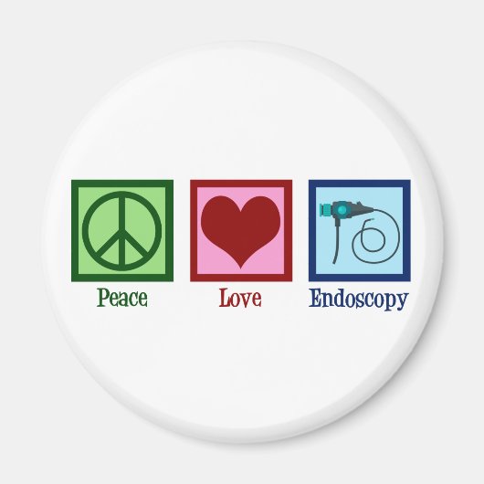 Peace Love Endoscopy Magneet (Voorkant)