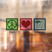 Peace Love Endoscopy Raamsticker (Vel 2)