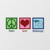 Peace Love Endoscopy Raamsticker (Vel)