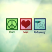 Peace Love Endoscopy Raamsticker (Vel 3)