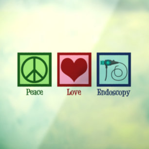 Peace Love Endoscopy Raamsticker