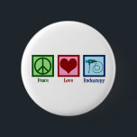 Peace Love Endoscopy Ronde Button 5,7 Cm<br><div class="desc">Peace Love Endoscopy. Een schattig geschenk met een vredesteken,  hart en endoscoop die gebruikt worden in medische procedures om een patiënt te bereiken.</div>