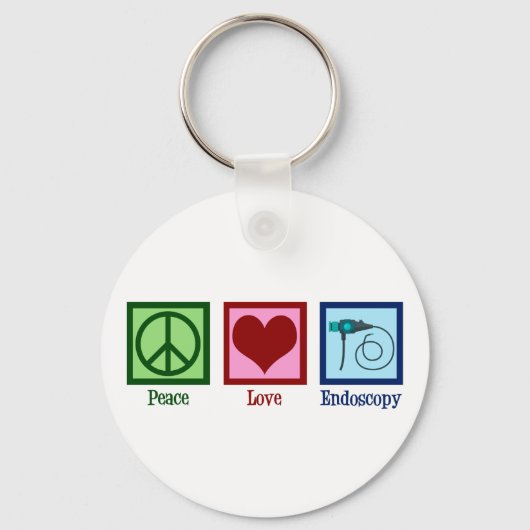 Peace Love Endoscopy Sleutelhanger (Voorkant)