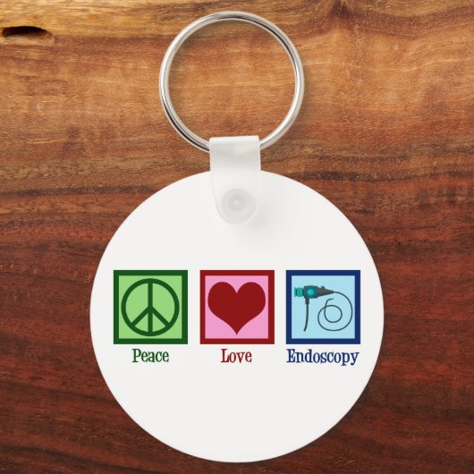 Peace Love Endoscopy Sleutelhanger (Voorkant)