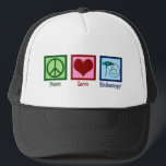 Peace Love Endoscopy Trucker Pet<br><div class="desc">Peace Love Endoscopy. Een schattig geschenk met een vredesteken, hart en endoscoop die gebruikt worden in medische procedures om een patiënt te bereiken.</div>