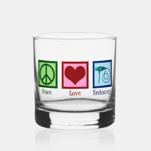 Peace Love Endoscopy Whisky Glas