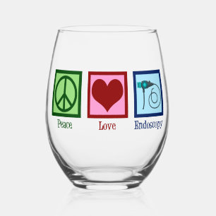 Peace Love Endoscopy Wijnglas Zonder Voet