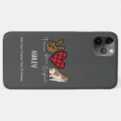Peace Love Engelse Bulldog Plaid Schattig Hondenli Case-Mate iPhone Case (Achterkant (horizontaal))