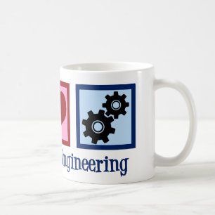 Peace Love Engineering Cute Engineer Gears Koffiemok