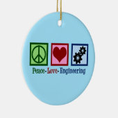 Peace Love Engineering Cute Engineer Keramisch Ornament (Rechts)