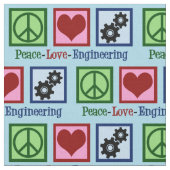 Peace Love Engineering Cute Engineer Stof (Close Up)