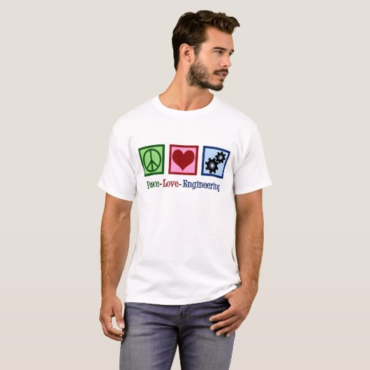 Peace Love Engineering T-shirt (Voorkant volledig)