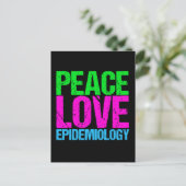 Peace Love Epidemiology Briefkaart (Staand voorkant)