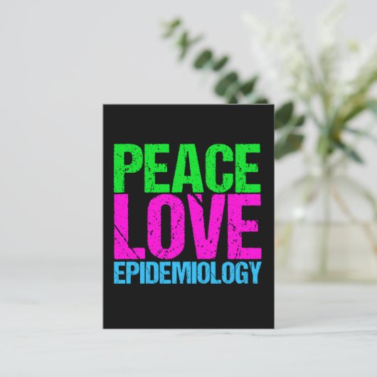 Peace Love Epidemiology Briefkaart (Staand voorkant)