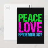 Peace Love Epidemiology Briefkaart (Voorkant / Achterkant)