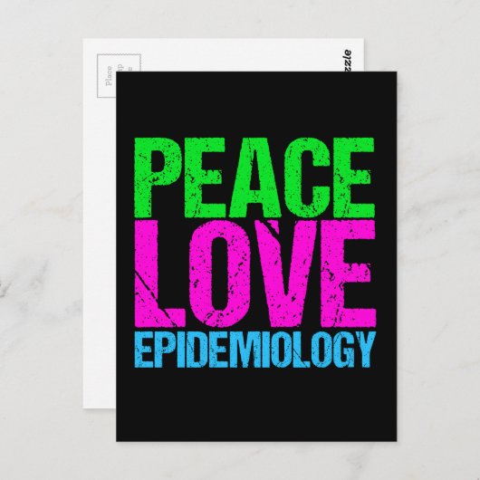 Peace Love Epidemiology Briefkaart (Voorkant / Achterkant)