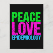 Peace Love Epidemiology Briefkaart (Voorkant)