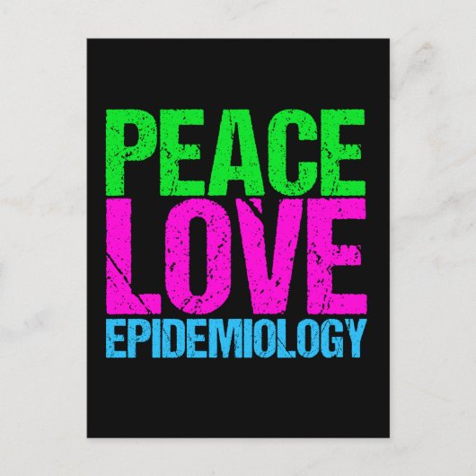 Peace Love Epidemiology Briefkaart (Voorkant)