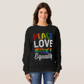 Peace Love Equality Bisexual Pride LGBTQ Trui (Voorkant volledig)