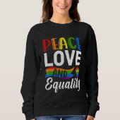 Peace Love Equality Bisexual Pride LGBTQ Trui (Voorkant)
