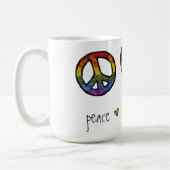 Peace Love Equality Pride Floral Coffee Mok (Links)