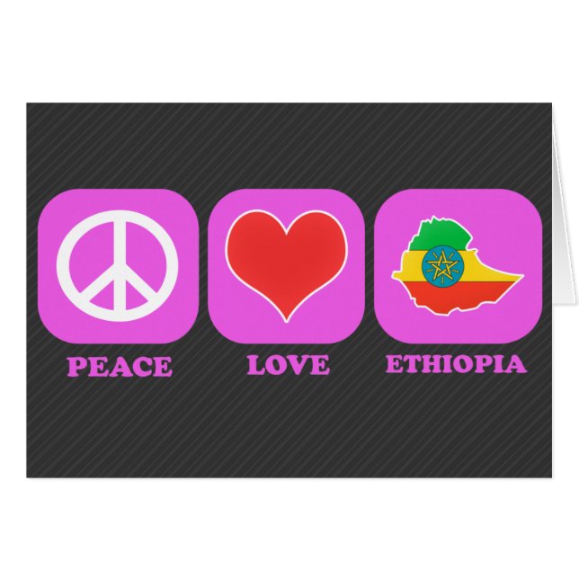Peace Love Ethiopia (Voorkant Horizontaal)