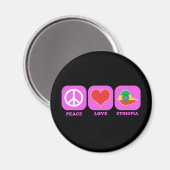 Peace Love Ethiopia Magneet (Voorkant / Achterkant)