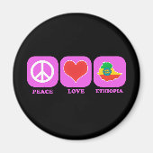 Peace Love Ethiopia Magneet (Voorkant)