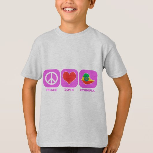 Peace Love Ethiopia T-shirt (Voorkant)