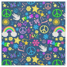 Peace & Love Fabric