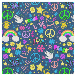 Peace & Love Fabric Stof