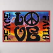 PEACE LOVE FAITH POSTER (Voorkant)