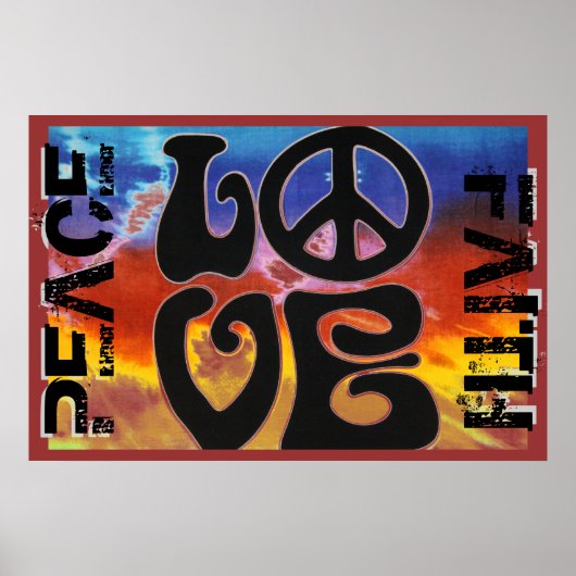 PEACE LOVE FAITH POSTER (Voorkant)