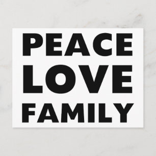 Peace Love Family Briefkaart