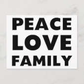 Peace Love Family Briefkaart (Voorkant)