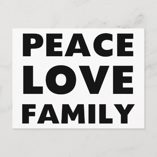 Peace Love Family Briefkaart (Voorkant)